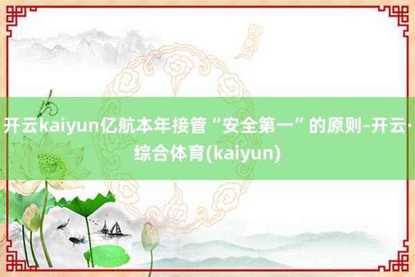 开云kaiyun亿航本年接管“安全第一”的原则-开云·综合体育(kaiyun)