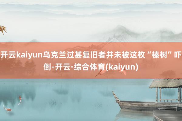 开云kaiyun乌克兰过甚复旧者并未被这枚“榛树”吓倒-开云·综合体育(kaiyun)