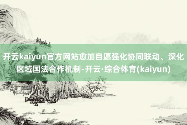 开云kaiyun官方网站愈加自愿强化协同联动、深化区域国法合作机制-开云·综合体育(kaiyun)