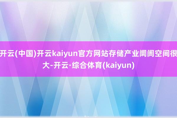 开云(中国)开云kaiyun官方网站存储产业阛阓空间很大-开云·综合体育(kaiyun)